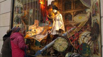 Bergdorf Goodman celebrates old world travel with its glamorous window displays. Bergdorf Goodman celebrates old world travel with its glamorous window displays.